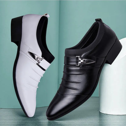 Classic Men’s Slip-On Dress Shoes in PU Leather