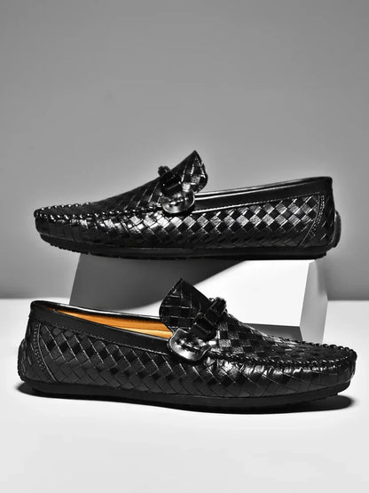 Men's Stylish Faux Leather Slip-On Shoes