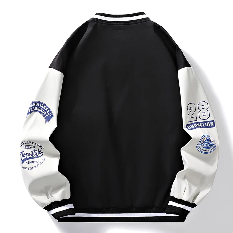 Men's Trendy Baseball Jacket - Various Colors