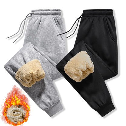 Men's Thick Fleece Drawstring Sweatpants