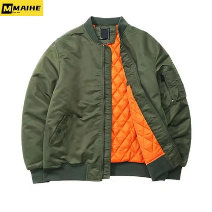 Men's Thickened Baseball Bomber Jacket - Various Colors