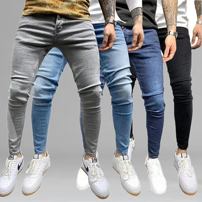 Men's Slim Fit  Jeans -  Casual Skinny Pants - Various Colors