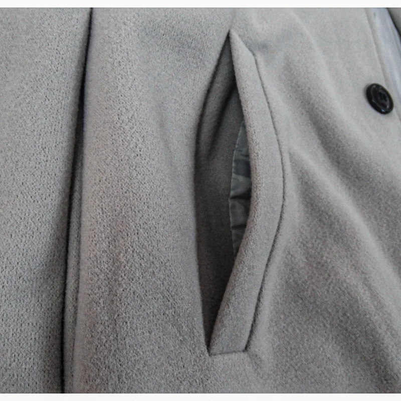 Men's Slim Fit Wool Trench Coat - Various Colors