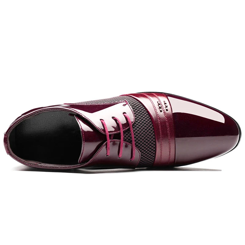 Men's Lace-Up PU Leather Shoes-Various Colors