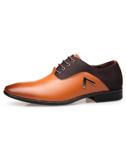 Lace-Up Men's Faux Leather Shoes