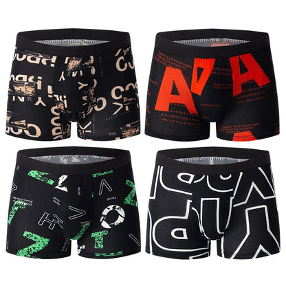 4-Pack Men's Breathable Printed Boxer Briefs - Various Designs