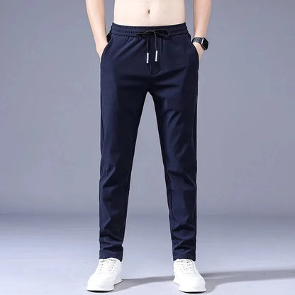 Men's Casual Outdoor Sweatpants - Elastic, Breathable Straight Leg Design