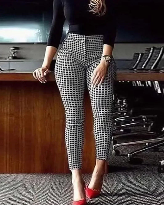 High-Waisted Skinny Trousers for Women - Casual Style