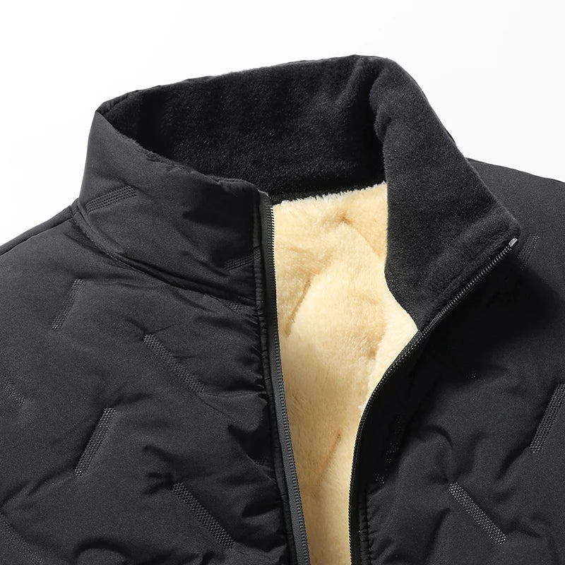 Men's Casual Thickened Wool-Cotton Padded Jacket