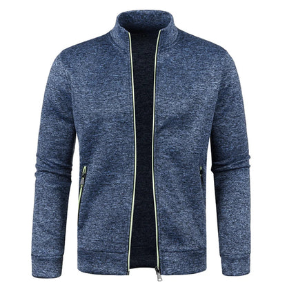 Men's Long Sleeve Zipper Knit Sweater Jacket - Various Colors