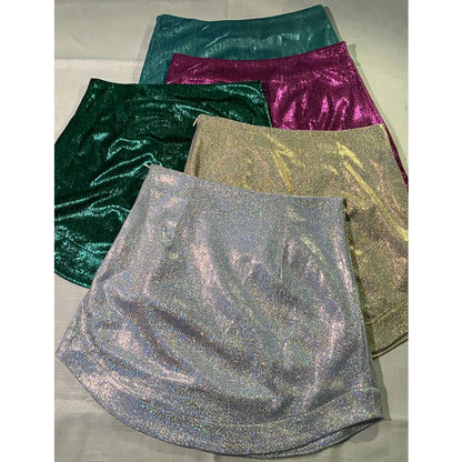 Elegant Slim Mini Skirt for Women - Faux Satin High Zip Design - Various Colors