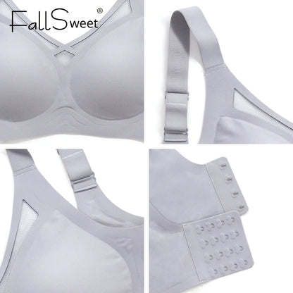 FallSweet Women's Wireless Comfort Bra - Seamless, Lightly Lined with Removable Pads