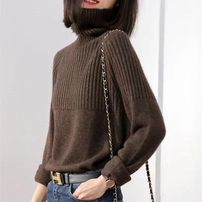 Women's Turtleneck Knit Pullover  - Various Colors