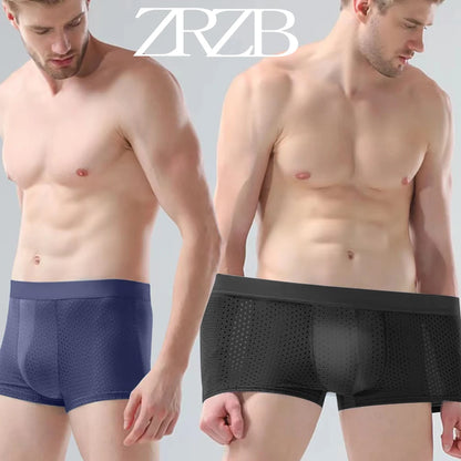 Men's Bamboo Hole Boxer Shorts: Breathable Underwear