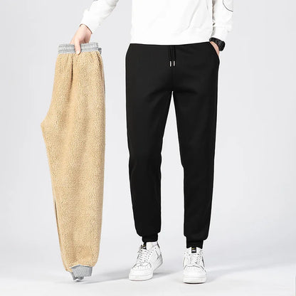 Men's Thick Fleece Drawstring Sweatpants