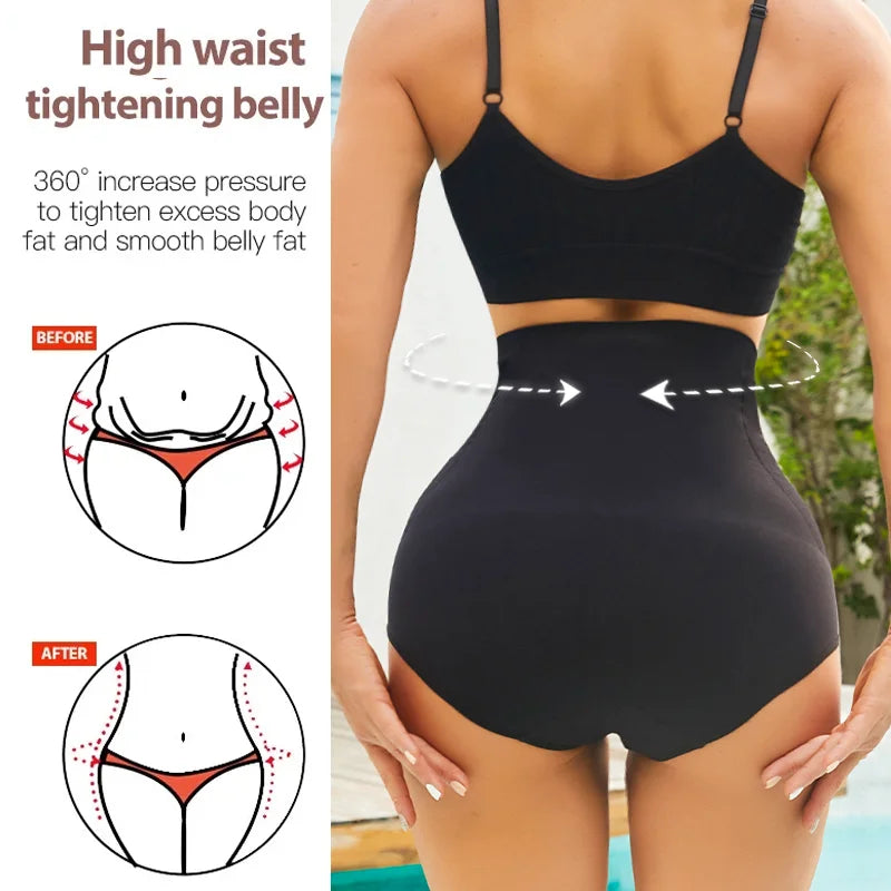 High Waist Tummy Control Shaping Briefs for Women – Slimming Underwear with Butt Lifter and Belly Flattening Features