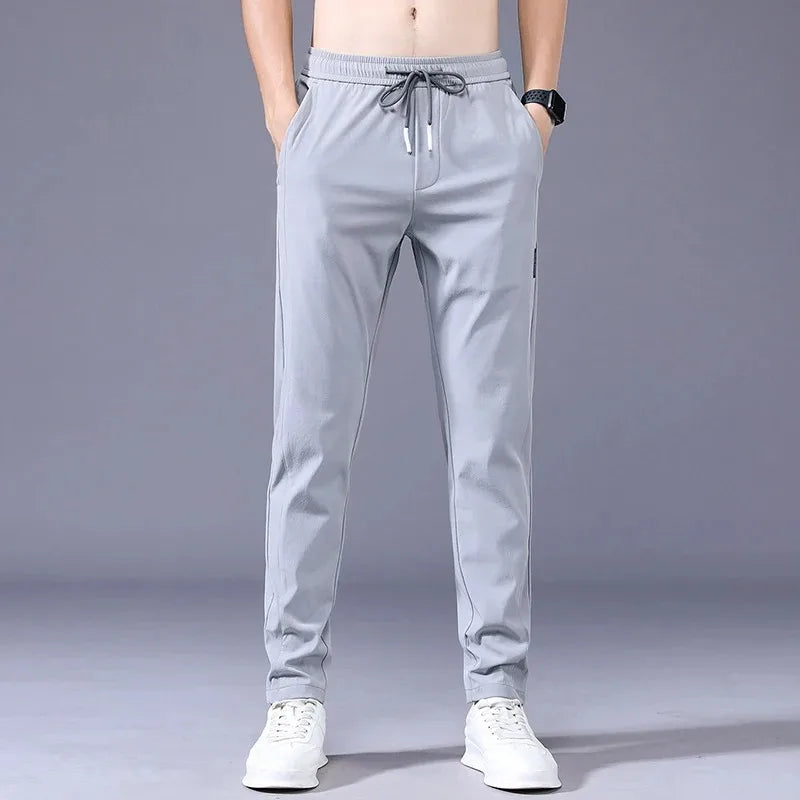 Men's Casual Outdoor Sweatpants - Elastic, Breathable Straight Leg Design