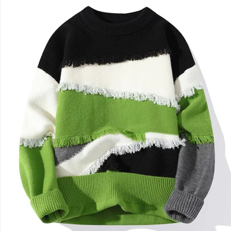 Unisex Thick Twisted Knit Sweater - Relaxed Fit