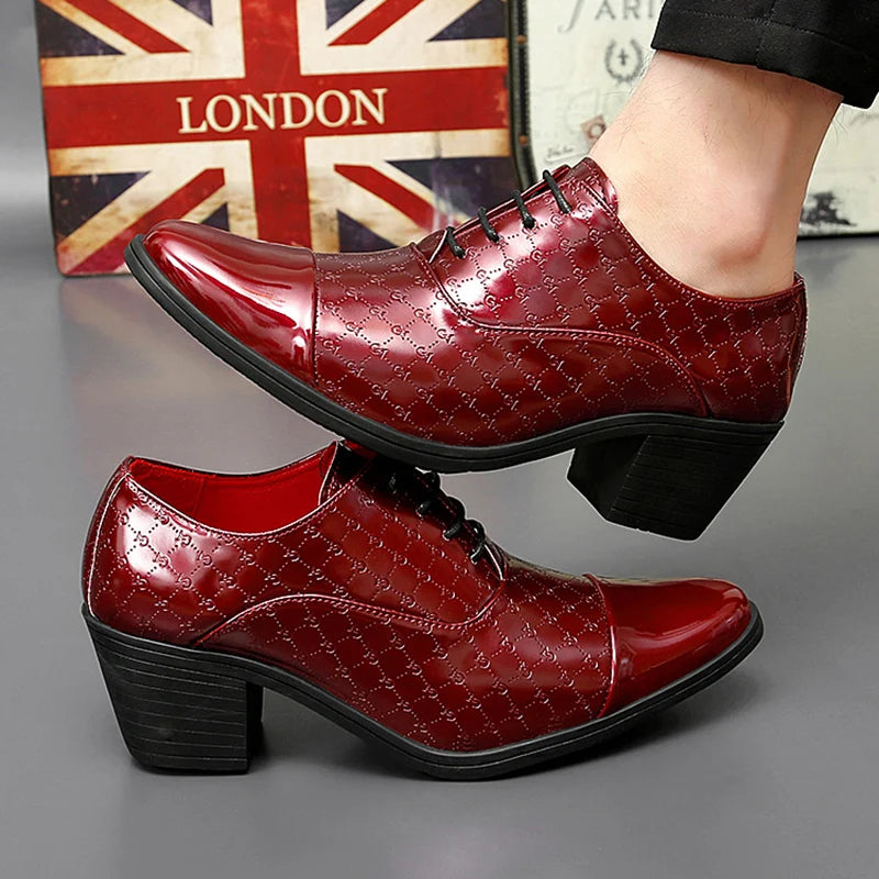 Men's High Heel Shoes With Height Enhancement