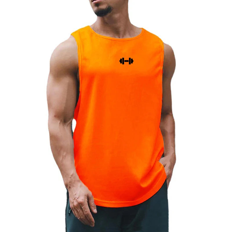 Men's Sleeveless Gym Tank Tops - Quick Dry Mesh, Loose Fit - Various Colors