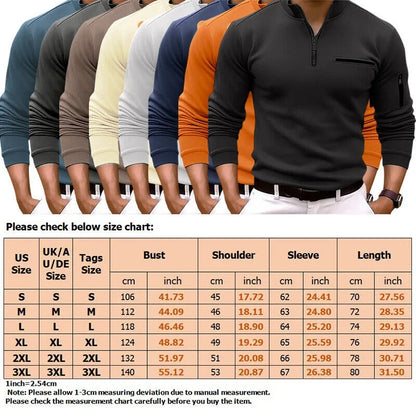 Men's Long Sleeve Jumper - Fashionable Casual Pullover - Various Colors