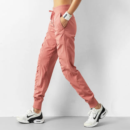 Women's Drawstring Joggers - Loose Casual Fit - Various Colors