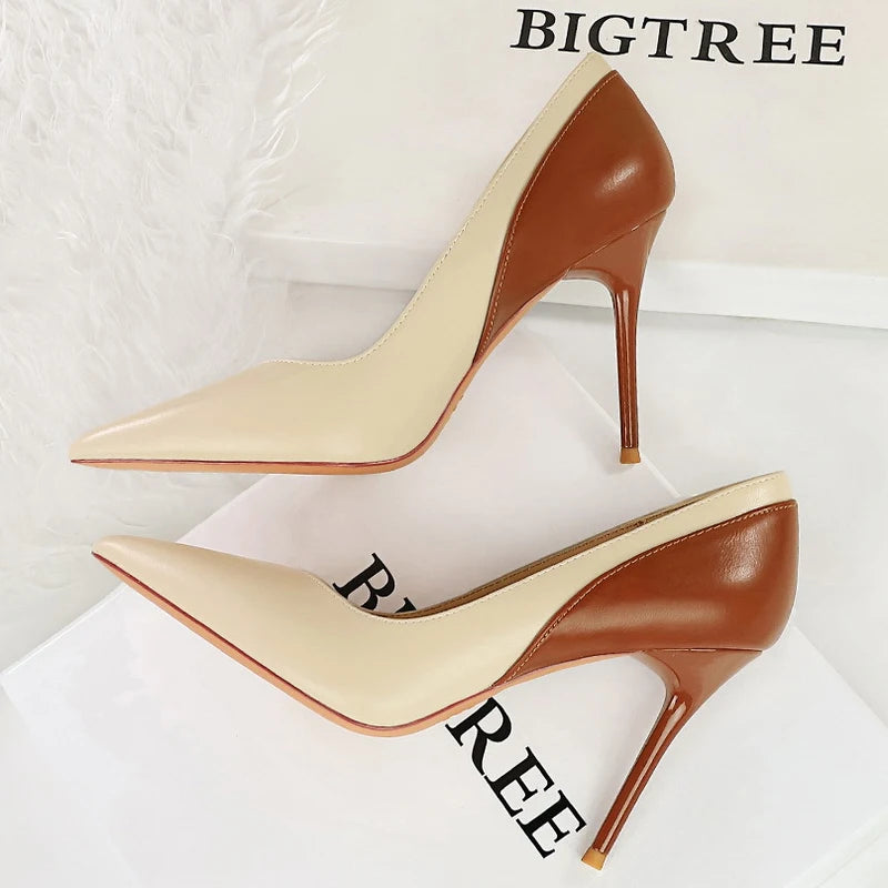 Dual Coloured Stylish Heels for Women