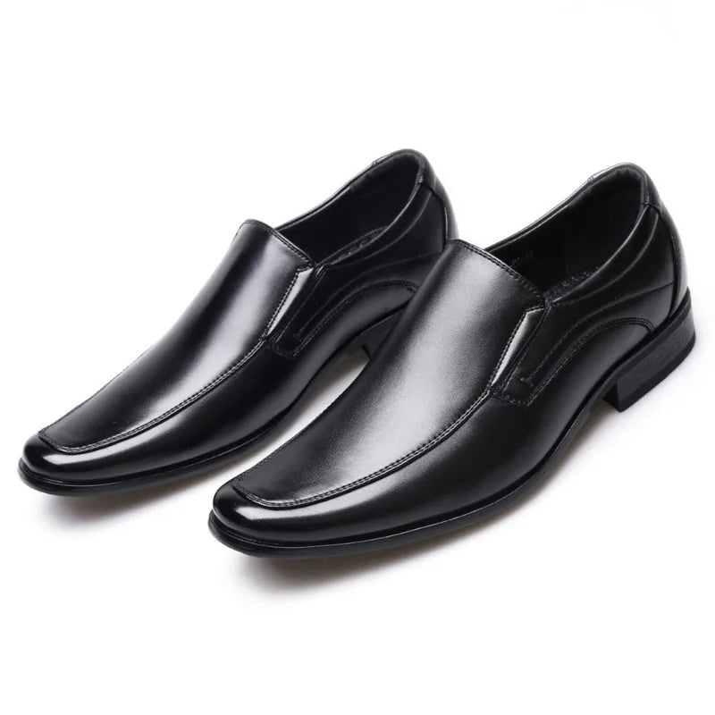 Men's Rounded Toe Faux Leather Casual Slip-On Shoes