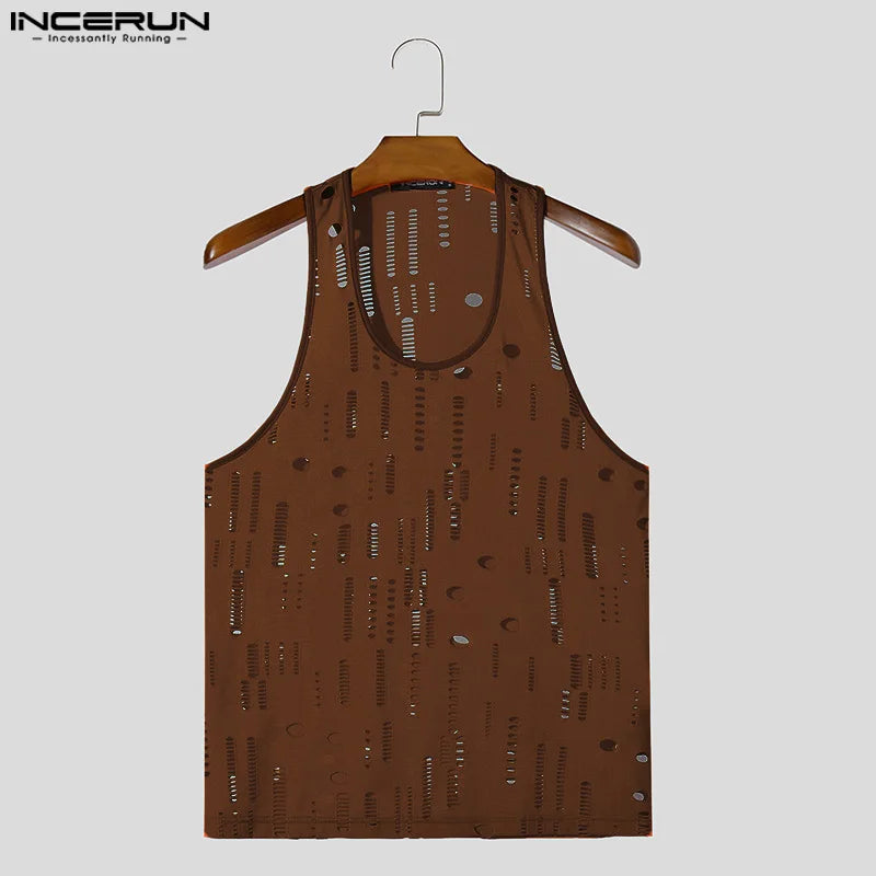 Men's Transparent Stringer Tank Top - Various Colors