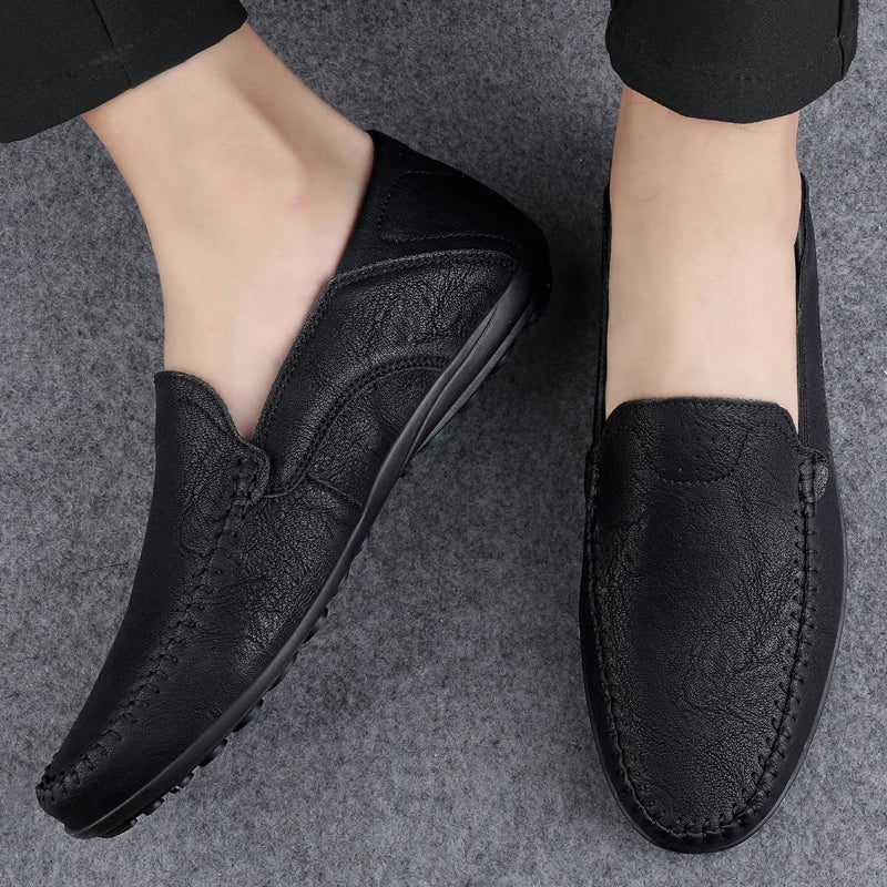 Men's Stylish Casual Faux Leather Shoes- Various Colors