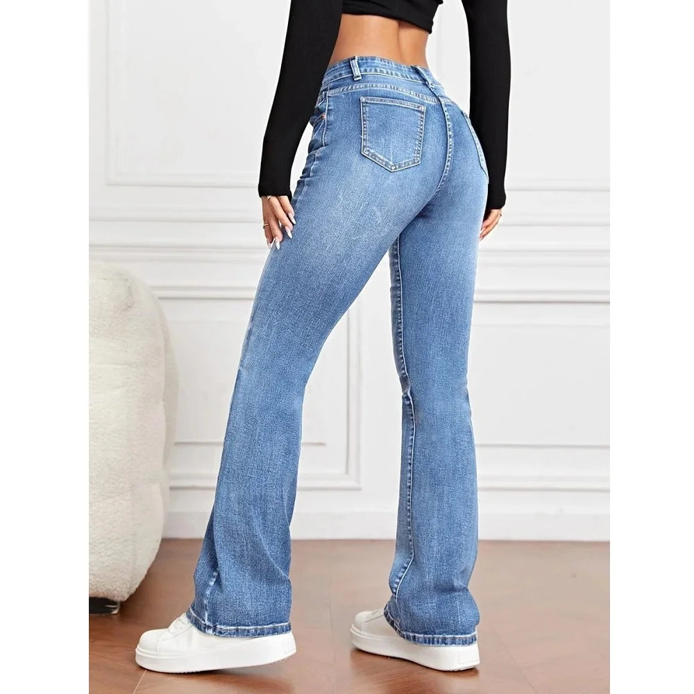 Women's Slim Fit Stretch Denim Jeans - Various Colors