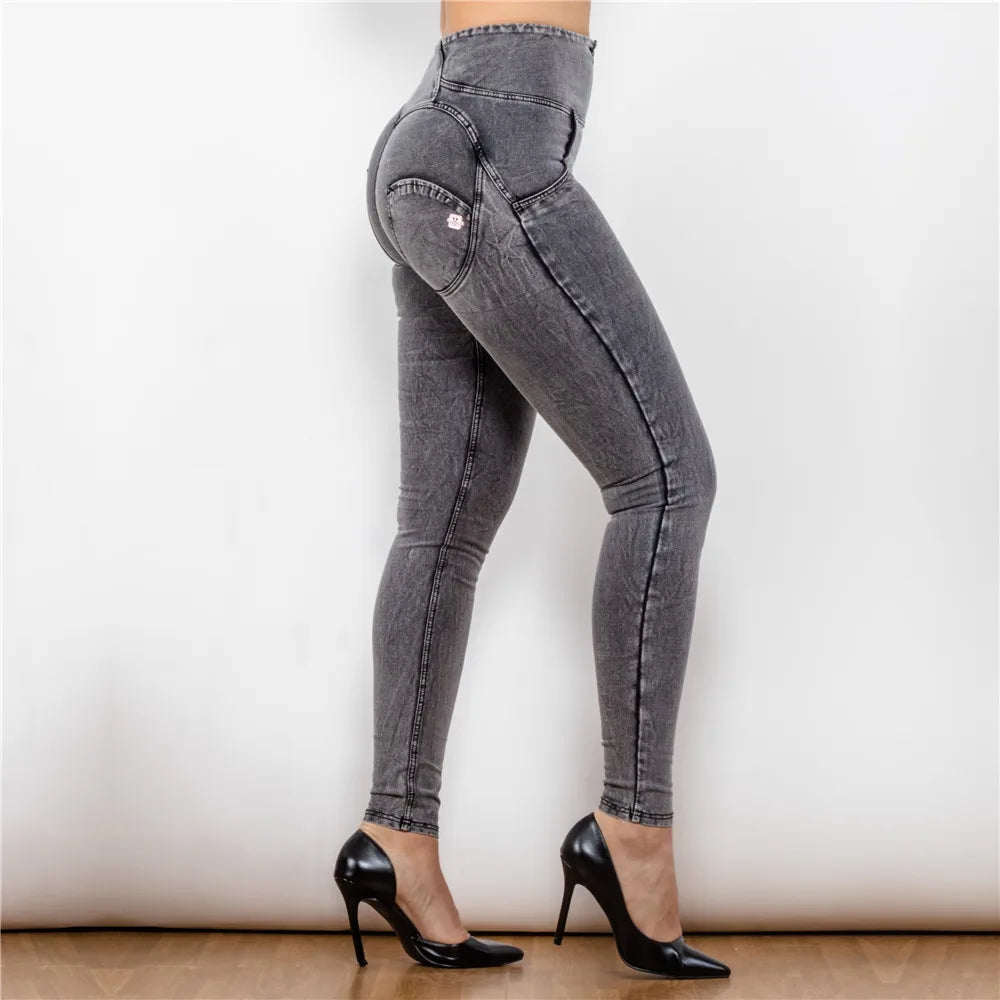 Women's Slim Fit High-Waisted Push-Up Jeans