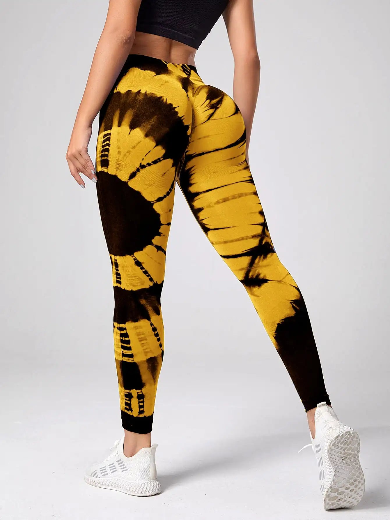 Women's High-Waist Tie-Dye Yoga Pants - Various Colors