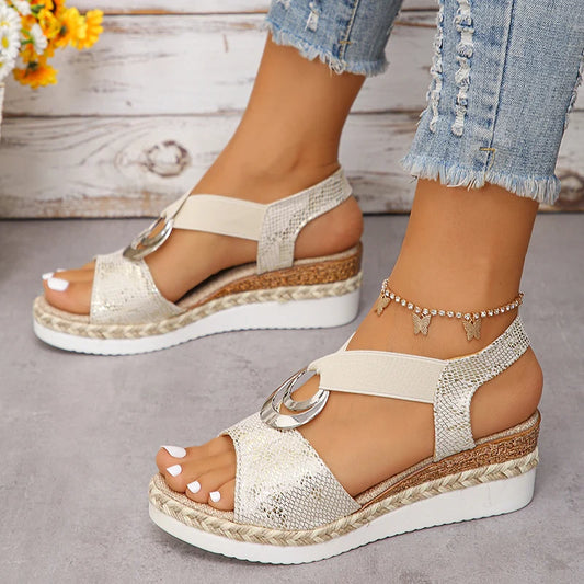 Women's Platform Gladiator Wedge Sandals- Various Colors