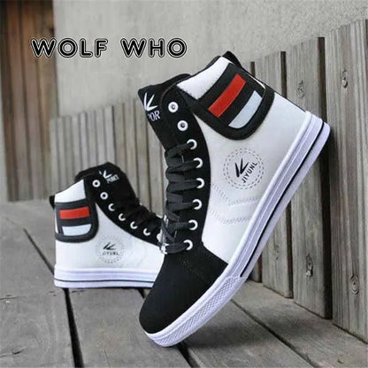 Wolf Who Men's High-Top Lace-Up Sneakers - Various Colors