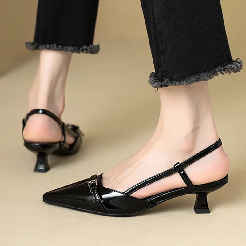 Elegant Pointed Toe Mid-Heels For Women-Various Colors