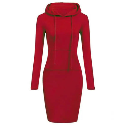 Chic Hooded Long Dress for Women - Various Colors