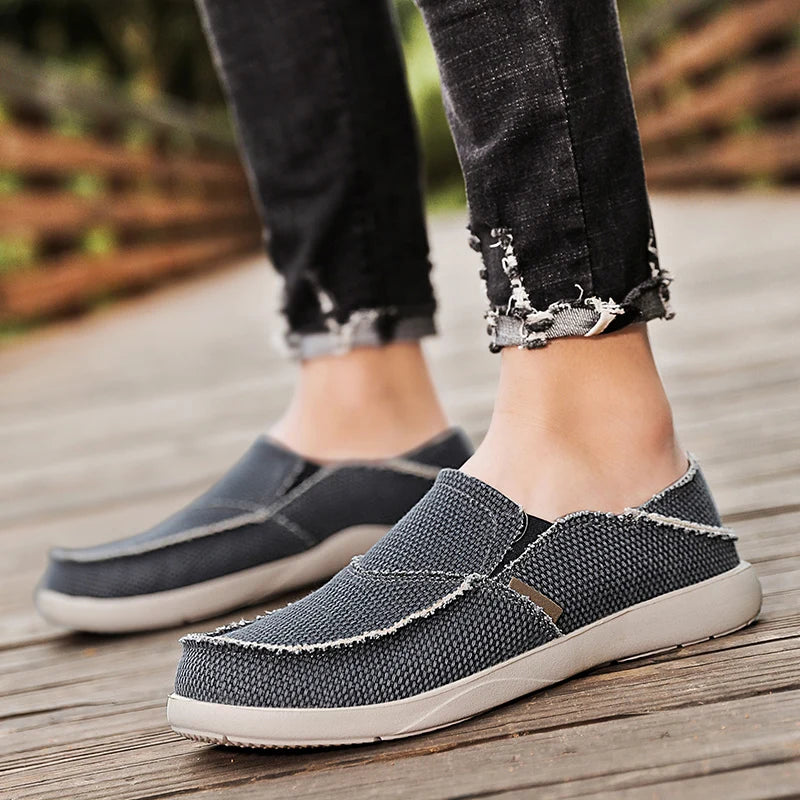 Men's Lightweight Canvas Slip-On Sneakers