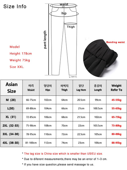 Men's Breathable Polyester Korean Semi-Wide Casual Trousers