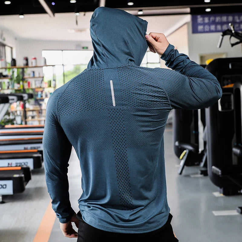 Men's Slim Fit Gym Hoodie Sweatshirt - Various Colors