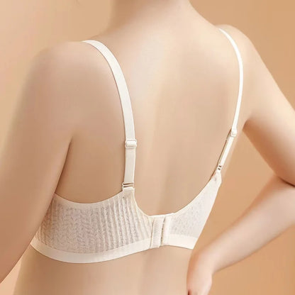 Lace-Trimmed Women's Seamless Non-Slip Bra - Thin Style without Steel Rings