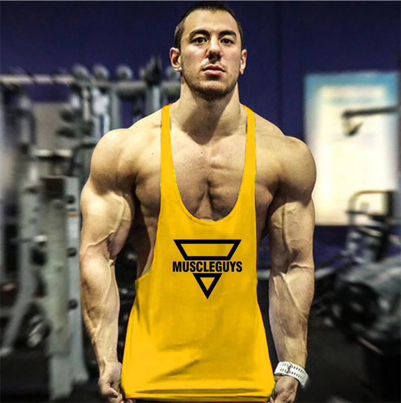 Men's Slim Fit Stringer Tank Top - Various Colors