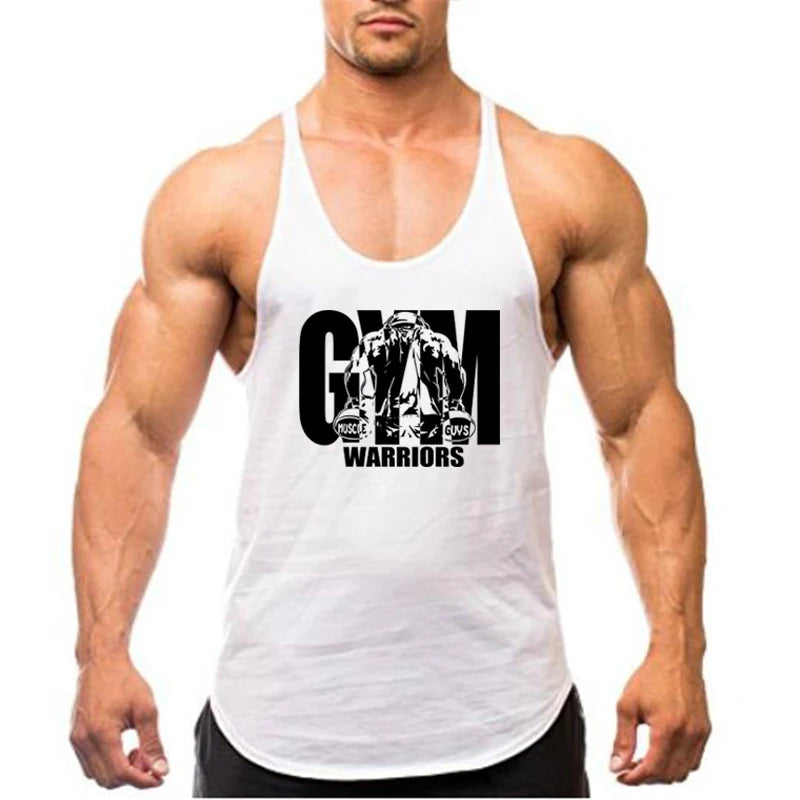 Men's Cotton Gym Tank Tops - Various Colors