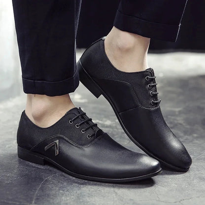 Lace-Up Men's Faux Leather Shoes