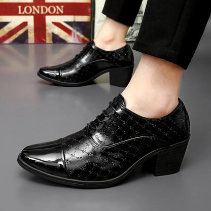 Men's High Heel Shoes With Height Enhancement