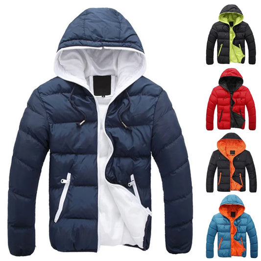 Men's Lightweight Hooded Cotton Parka Jacket