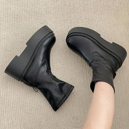 Chic Chunky Platform Boots for Women